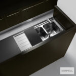 Νεροχύτης Κουζίνας Ανοξείδωτος Linear 116x50 Αpell Inox Λείο - Image 2