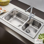 Νεροχύτης Κουζίνας Ανοξείδωτος Linear 86x50 Αpell Inox Λείο - Image 2