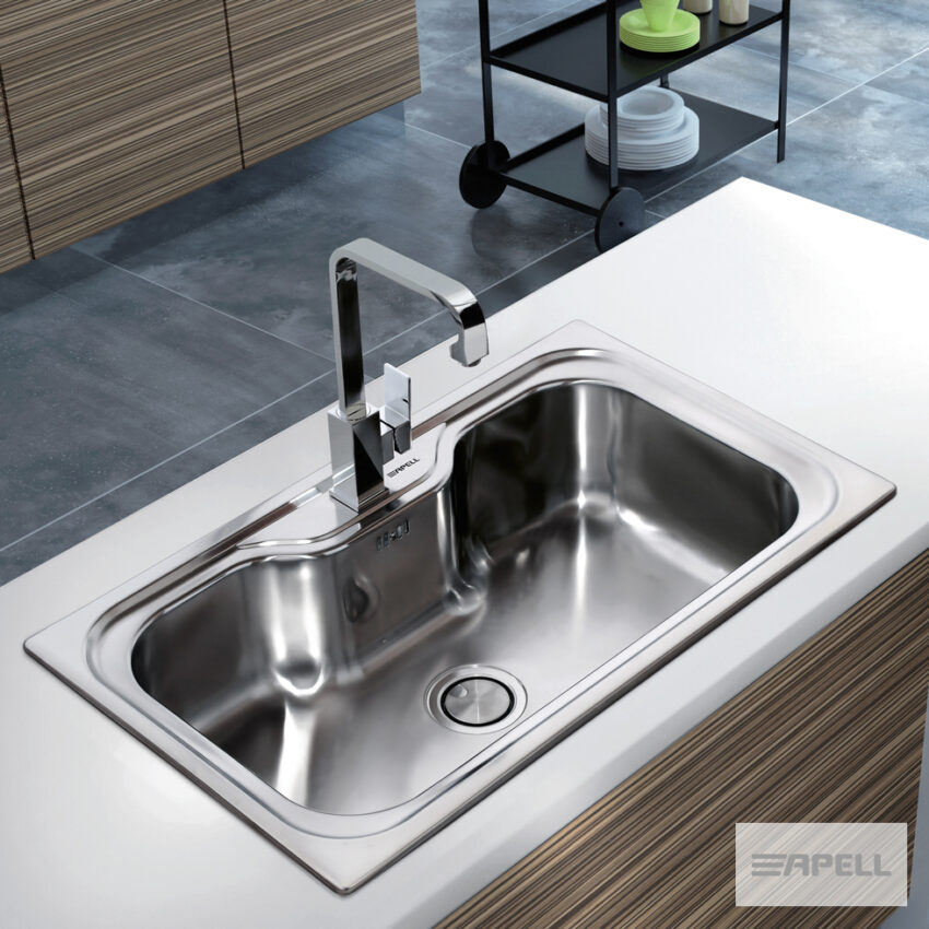 Νεροχύτης Κουζίνας Ανοξείδωτος Criteria 86x51 Αpell Inox - Image 2