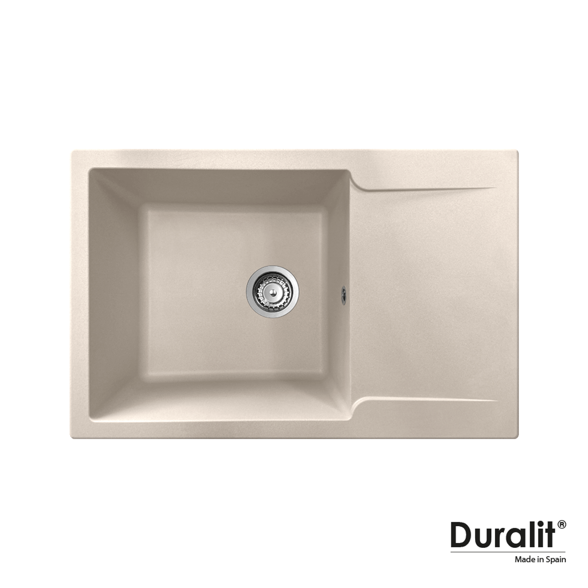 Νεροχύτης Κουζίνας Συνθετικός 79x50 Duralit Beige Νεροχύτης Κουζίνας Συνθετικός 79x50 Duralit Beige - Image 1