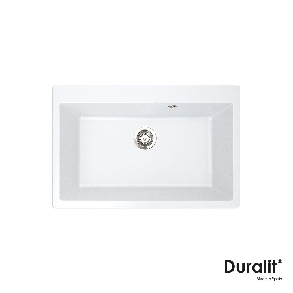 Νεροχύτης Κουζίνας Συνθετικός 76x50 Duralit White Νεροχύτης Κουζίνας Συνθετικός 76x50 Duralit White - Image 1