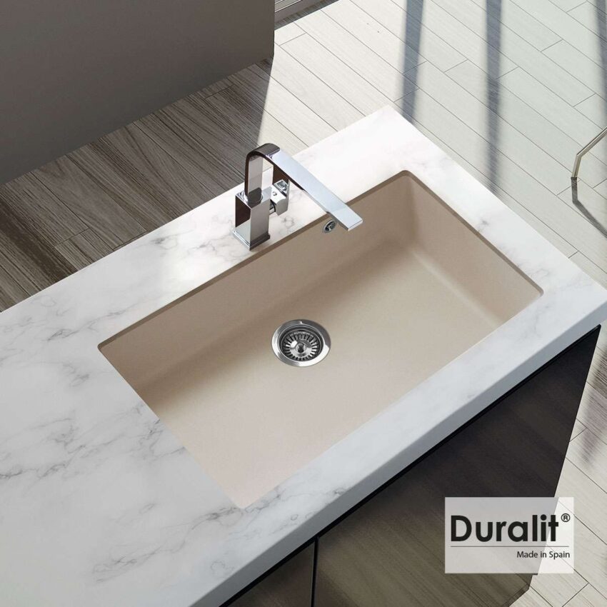 Νεροχύτης Κουζίνας Συνθετικός Υποκαθήμενος 76x50 Duralit Beige - Image 2