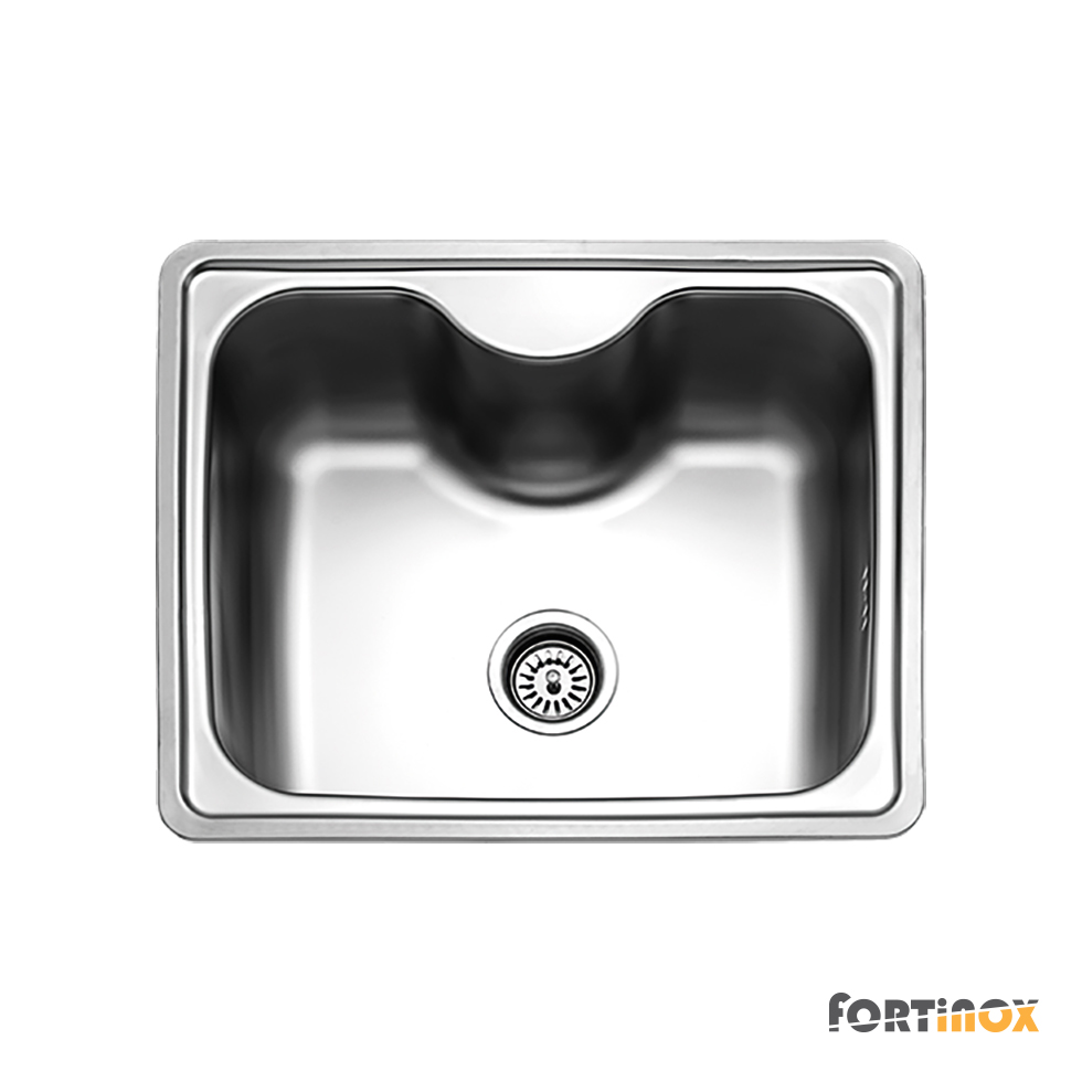 Νεροχύτης Κουζίνας Ανοξείδωτος Arena 60x50 Fortinox Inox Λείο Νεροχύτης Κουζίνας Ανοξείδωτος Arena 60x50 Fortinox Inox Λείο - Image 1