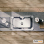 Νεροχύτης Κουζίνας Ανοξείδωτος Arena 80x50 Fortinox Inox Λείο - Image 2