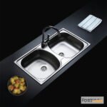 Νεροχύτης Κουζίνας Ανοξείδωτος Slender 78,5x44,5 Fortinox Inox Λείο - Image 2