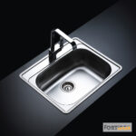 Νεροχύτης Κουζίνας Ανοξείδωτος Valley 60x50 με 1 Οπή, Fortinox Inox Λείο - Image 2