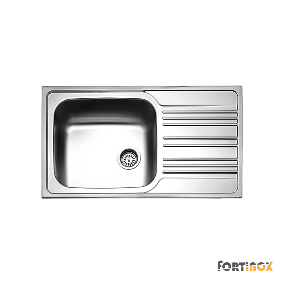 Νεροχύτης Κουζίνας Ανοξείδωτος Valley 86x50 Fortinox Inox Σαγρέ Νεροχύτης Κουζίνας Ανοξείδωτος Valley 86x50 Fortinox Inox Σαγρέ - Image 1