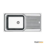 Νεροχύτης Κουζίνας Ανοξείδωτος Arena 100x50 Fortinox Inox Λείο