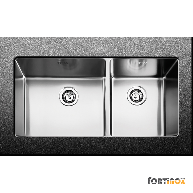 Νεροχύτης Κουζίνας Ανοξείδωτος Υποκαθήμενος Squadro 85x44 Fortinox Inox Λείο Νεροχύτης Κουζίνας Ανοξείδωτος Υποκαθήμενος Squadro 85x44 Fortinox Inox Λείο - Image 1