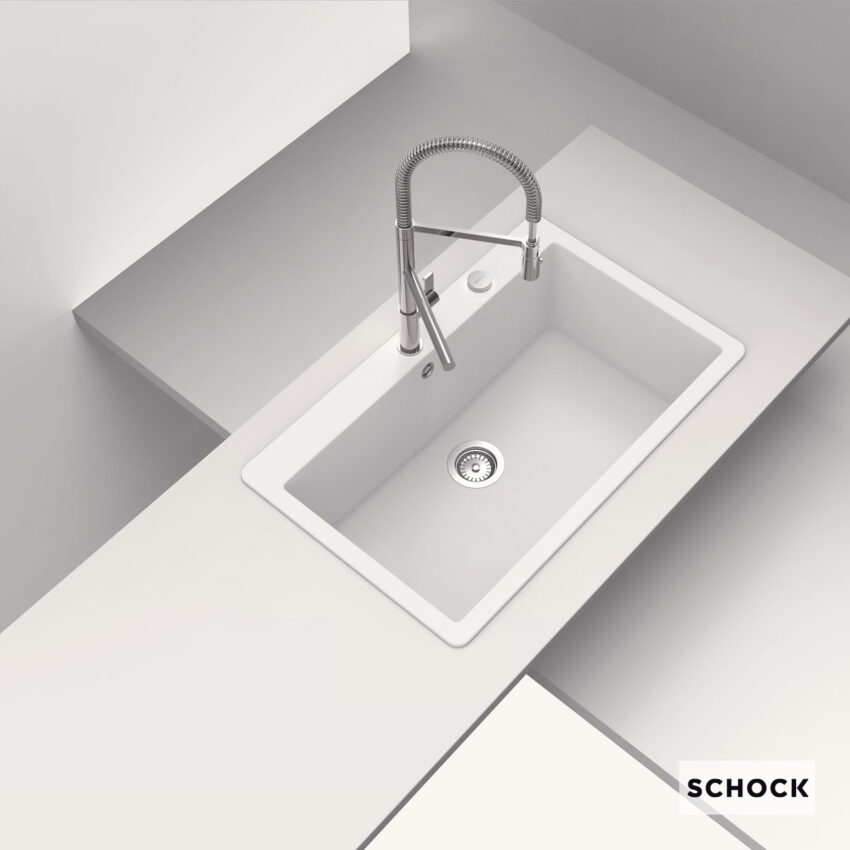 Νεροχύτης Κουζίνας Γρανίτη Mono 83,8x53 Schock Cristadur Polaris Granite - Image 2