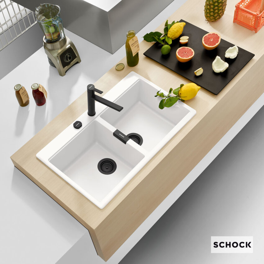 Νεροχύτης Κουζίνας Γρανίτη Mono 86x50 Schock Cristadur Polaris Granite - Image 2