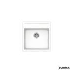 Νεροχύτης Κουζίνας Γρανίτη Manhattan 49x51 Schock Cristalite Super White Granite