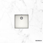 Νεροχύτης Κουζίνας Γρανίτη Manhattan Υποκαθήμενος 45,6x45,6 Schock Cristalite Super White Granite