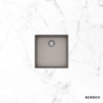 Νεροχύτης Κουζίνας Γρανίτη Manhattan Υποκαθήμενος 45,6x45,6 Schock Cristalite Concrete Granite