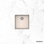 Νεροχύτης Κουζίνας Γρανίτη Manhattan Υποκαθήμενος 45,6x45,6 Schock Cristalite Everest Granite