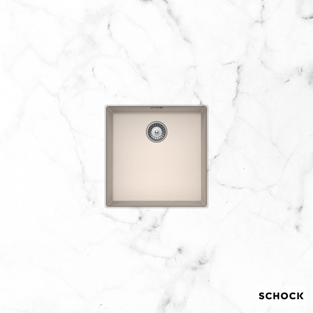 Νεροχύτης Κουζίνας Γρανίτη Manhattan Υποκαθήμενος 45 Νεροχύτης Κουζίνας Γρανίτη Manhattan Υποκαθήμενος 45,6x45,6 Schock Cristalite Everest Granite - Image 1