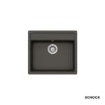 Νεροχύτης Κουζίνας Γρανίτη Manhattan 57x51 Schock Cristalite Asphalt Granite