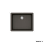 Νεροχύτης Κουζίνας Γρανίτη Manhattan Υποκαθήμενος 55,6x45,6 Schock Cristalite Asphalt Granite - Image 2