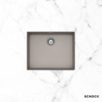 Νεροχύτης Κουζίνας Γρανίτη Manhattan Υποκαθήμενος 55,6x45,6 Schock Cristalite Concrete Granite