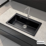 Νεροχύτης Κουζίνας Γρανίτη Manhattan 79x50 Schock Cristalite Nero Granite - Image 2