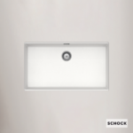 Νεροχύτης Κουζίνας Γρανίτη Manhattan Υποκαθήμενος 75x45,6 Schock Cristalite SuperWhite Granite