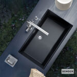 Νεροχύτης Κουζίνας Γρανίτη Manhattan Υποκαθήμενος 75x45,6 Schock Cristalite Nero Granite - Image 2