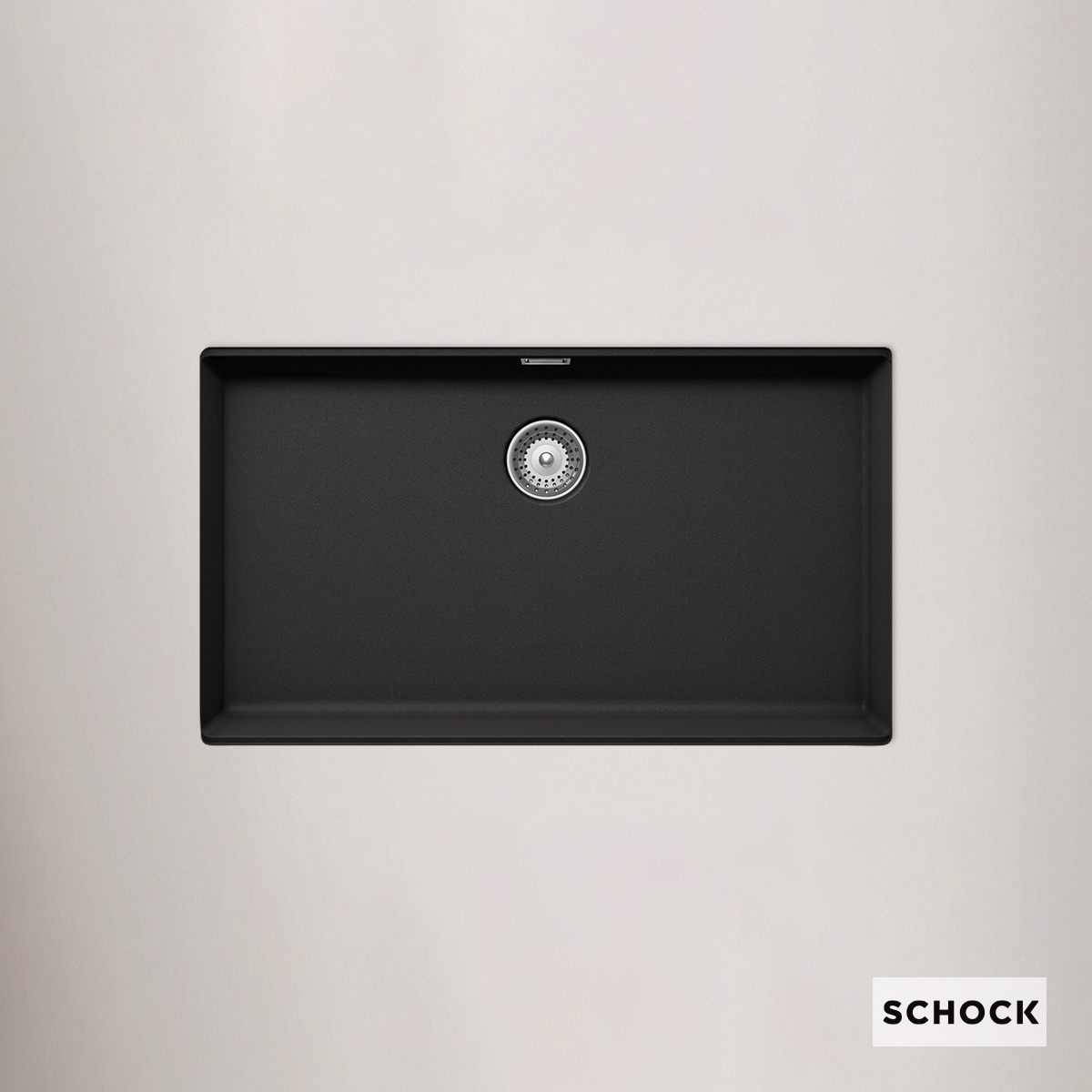 Νεροχύτης Κουζίνας Γρανίτη Manhattan Υποκαθήμενος 75x45 Νεροχύτης Κουζίνας Γρανίτη Manhattan Υποκαθήμενος 75x45,6 Schock Cristalite Nero Granite - Image 1