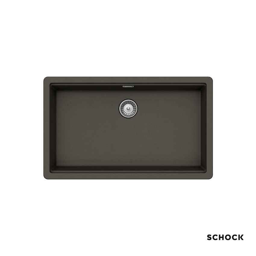 Νεροχύτης Κουζίνας Γρανίτη Manhattan Υποκαθήμενος 75x45,6 Schock Cristalite Asphalt Granite - Image 2