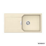 Νεροχύτης Κουζίνας Γρανίτη Manhattan 100x51 Schock Cristalite Vanilla Granite