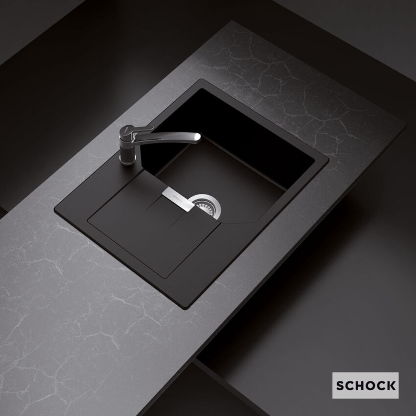 Νεροχύτης Κουζίνας Γρανίτη Manhattan 69x51 Schock Cristalite Nero Granite - Image 2