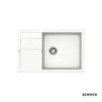 Νεροχύτης Κουζίνας Γρανίτη Manhattan 78x50 Schock Cristalite SuperWhite Granite