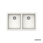 Νεροχύτης Κουζίνας Γρανίτη Manhattan Υποκαθήμενος 75x45,6 Schock Cristalite SuperWhite Granite - Image 3