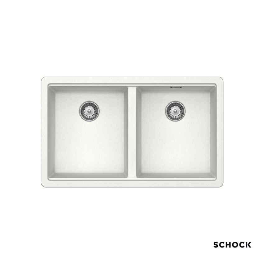 Νεροχύτης Κουζίνας Γρανίτη Manhattan Υποκαθήμενος 75x45,6 Schock Cristalite SuperWhite Granite - Image 3