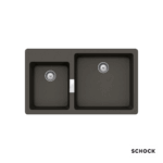 Νεροχύτης Κουζίνας Γρανίτη Manhattan 86x50 Schock Cristalite Asphalt Granite