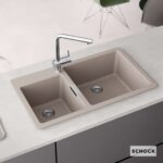 Νεροχύτης Κουζίνας Γρανίτη Manhattan 86x50 Schock Cristalite Concrete Granite - Image 2