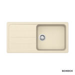 Νεροχύτης Κουζίνας Γρανίτη Element 100x50 Schock Cristalite Vanilla Granite