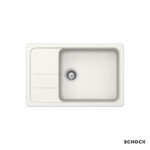 Νεροχύτης Κουζίνας Γρανίτη Element 78x50 Schock Cristalite SuperWhite Granite