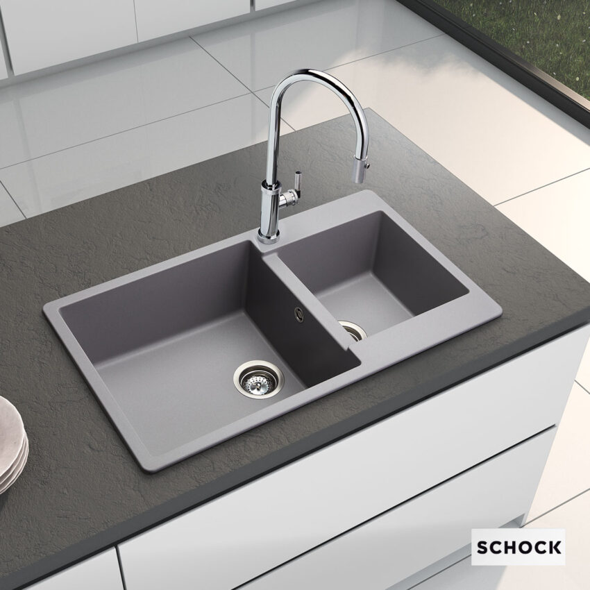 Νεροχύτης Κουζίνας Γρανίτη Element 86x50 Schock Cristalite Croma Granite - Image 2