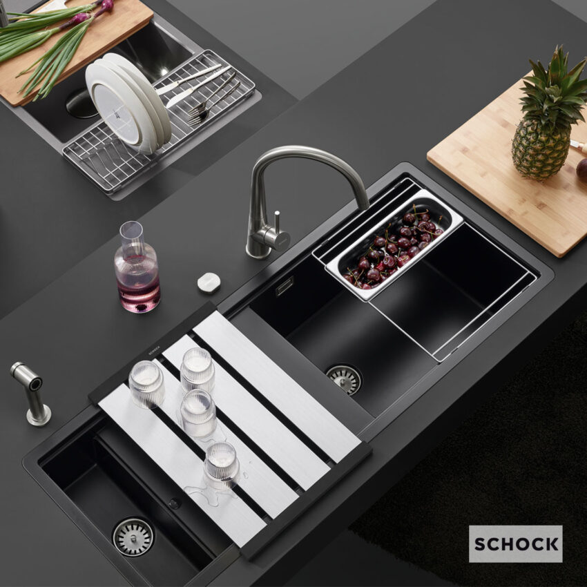 Νεροχύτης Κουζίνας Γρανίτη Prepstation 114x46 Schock Cristadur Puro Granite - Image 2