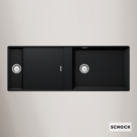 Νεροχύτης Κουζίνας Γρανίτη Prepstation Υποκαθήμενος 114x46 Schock Cristadur Puro Granite