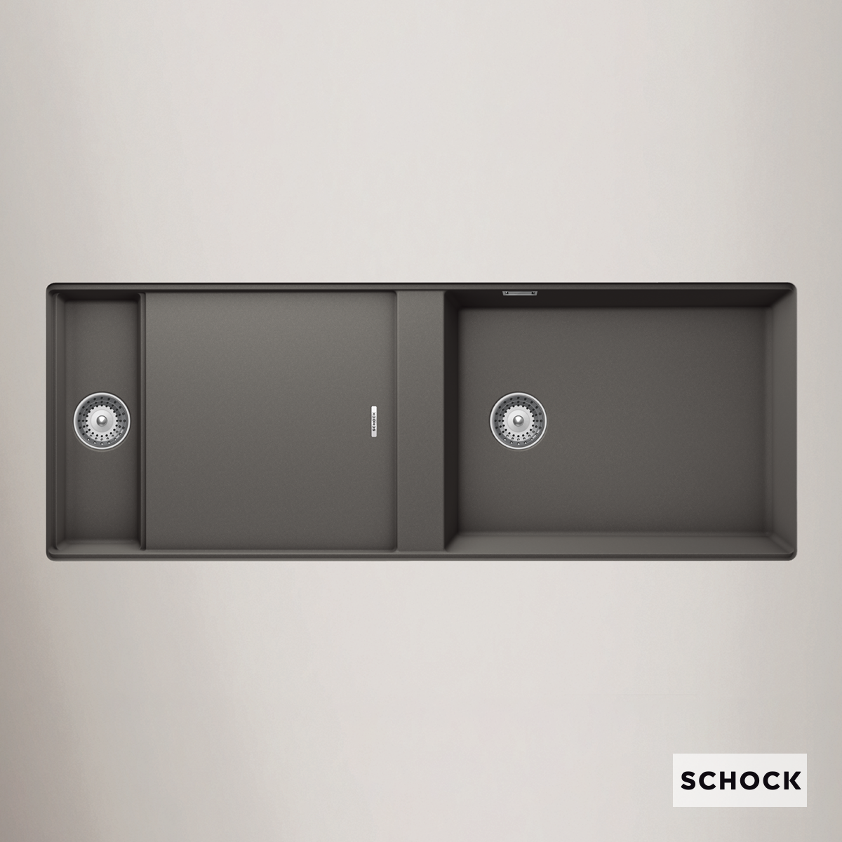 Νεροχύτης Κουζίνας Γρανίτη Prepstation Υποκαθήμενος 114x46 Schock Cristadur Silverstone Granite Νεροχύτης Κουζίνας Γρανίτη Prepstation Υποκαθήμενος 114x46 Schock Cristadur Silverstone Granite - Image 1