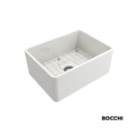 Νεροχύτης Κουζίνας Πορσελάνης Επικαθήμενος 61x46,5 Bocchi White - Image 2