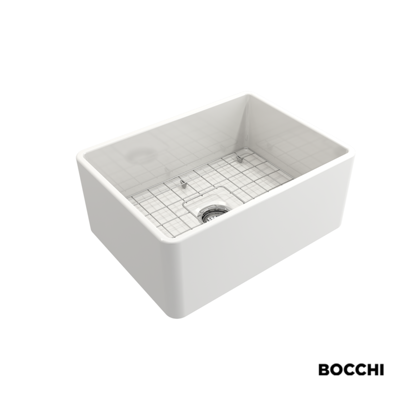 Νεροχύτης Κουζίνας Πορσελάνης Επικαθήμενος 61x46,5 Bocchi White - Image 2