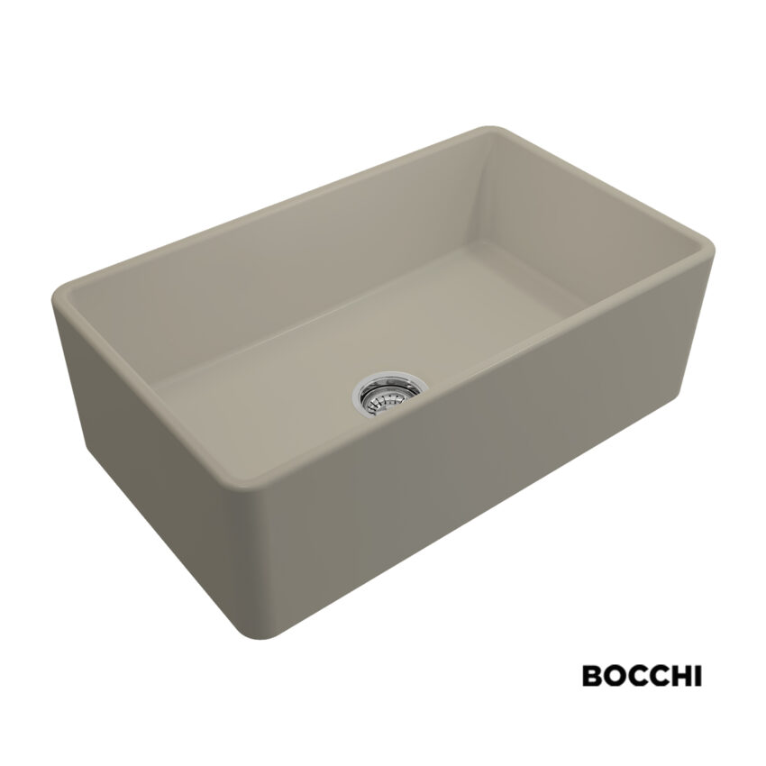 Νεροχύτης Κουζίνας Πορσελάνης Επικαθήμενος 76x46 Bocchi Cashmere Matt - Image 3