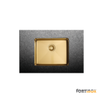 Νεροχύτης Κουζίνας Ανοξείδωτος Υποκαθήμενος Squadro 54x44 Fortinox Inox PVD Brushed Gold