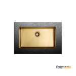 Νεροχύτης Κουζίνας Ανοξείδωτος Υποκαθήμενος Squadro 74x44 Fortinox Inox PVD Brushed Gold