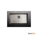 Νεροχύτης Κουζίνας Ανοξείδωτος Υποκαθήμενος Squadro 74x44 Fortinox Inox PVD Black Brushed