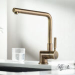 Μπαταρία Νεροχύτη Κουζίνας Παραθύρου, Τech La Torre Antique Brass - Image 2