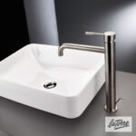 Μπαταρία Νιπτήρα Υψηλή με Βαλβίδα Clic-Clac Τech La Torre Inox - Image 2