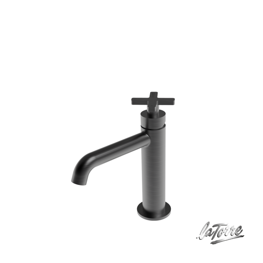 Μπαταρία Νιπτήρα με Βαλβίδα Clic-Clac Εlle Cross La Torre Black Brushed - Image 2